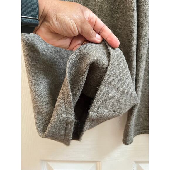 She + Sky Large Khaki Sweater Knit Wide Leg Pull On Crop Pant 22.5 Inch Inseam - Picture 7 of 12